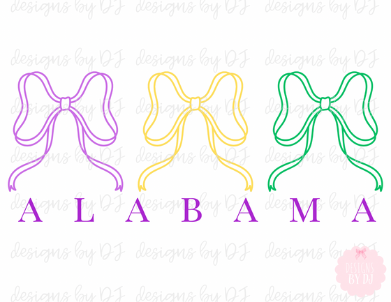 Mardi Gras Bows Alabama