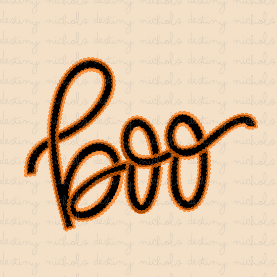 BOO Lace Hand Drawn