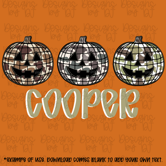 Camo Pumpkin Trio