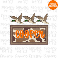  Duck Camo Name Plate - Green/Brown/Tan
