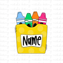  Crayon Box Name Plate (Comes Blank)