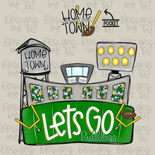  Bulldogs Football Stadium w/ Pocket (Gray/Green)