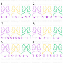  BUNDLE (9 downloads) State Mardi Gras Bow