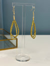 Gold Beaded Layered Necklace + Matching Earrings